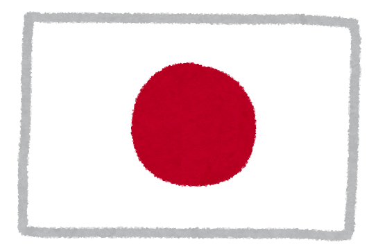 日本国旗 茶と遊ぶ